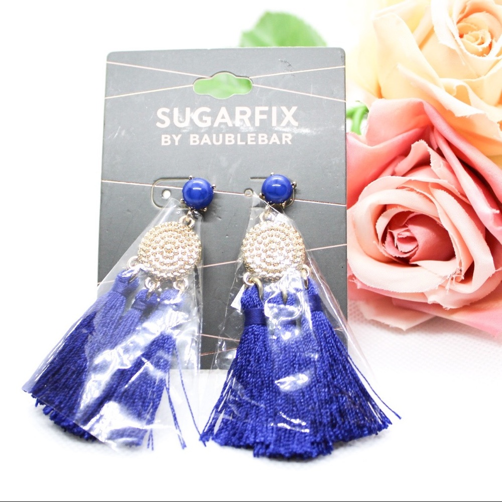 Sugarfix Baublebar Blue Tassel Post Earrings